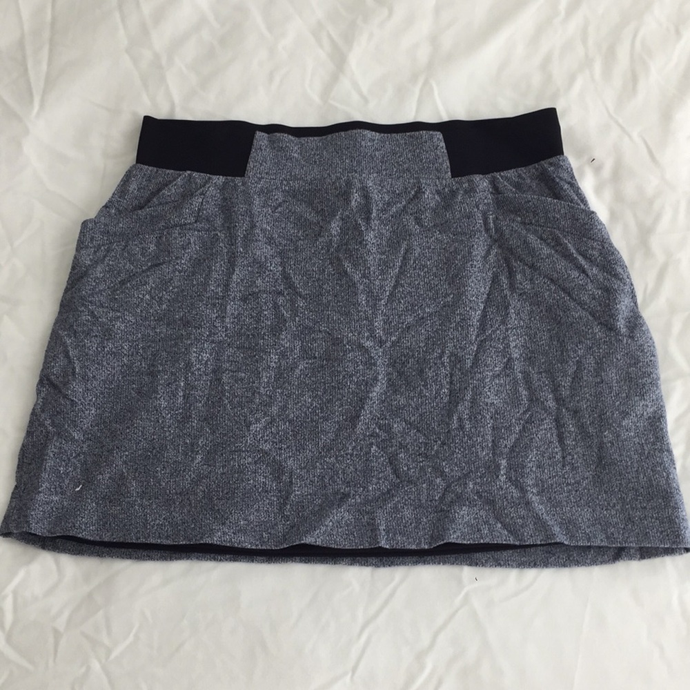Jersey by Jacob Blue Heathered Mini Skirt